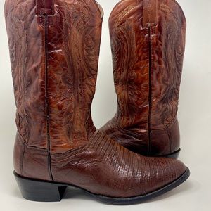 Exotic Lizard Skin Cowboy Boots | Dan’s Post | Handmade in Mexico | Size 11D